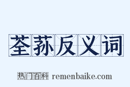 荃荪反义词是什么意思的图片